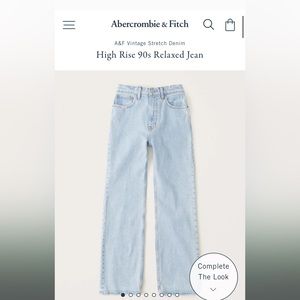 ABERCROMBIE THE 90’s RELAXED JEAN HIGH RISE